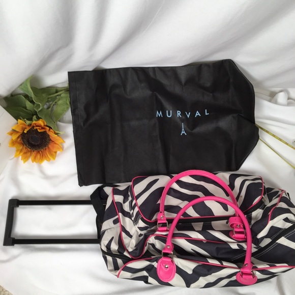 Murval Zebra Print Roller Duffle Tote Bag - Picture 11 of 14